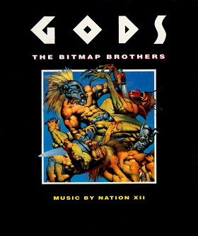 Gods (1991) - Bitmap Brothers box art showing Hercules against temple architecture