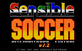 International Sensible Soccer - DOS team select