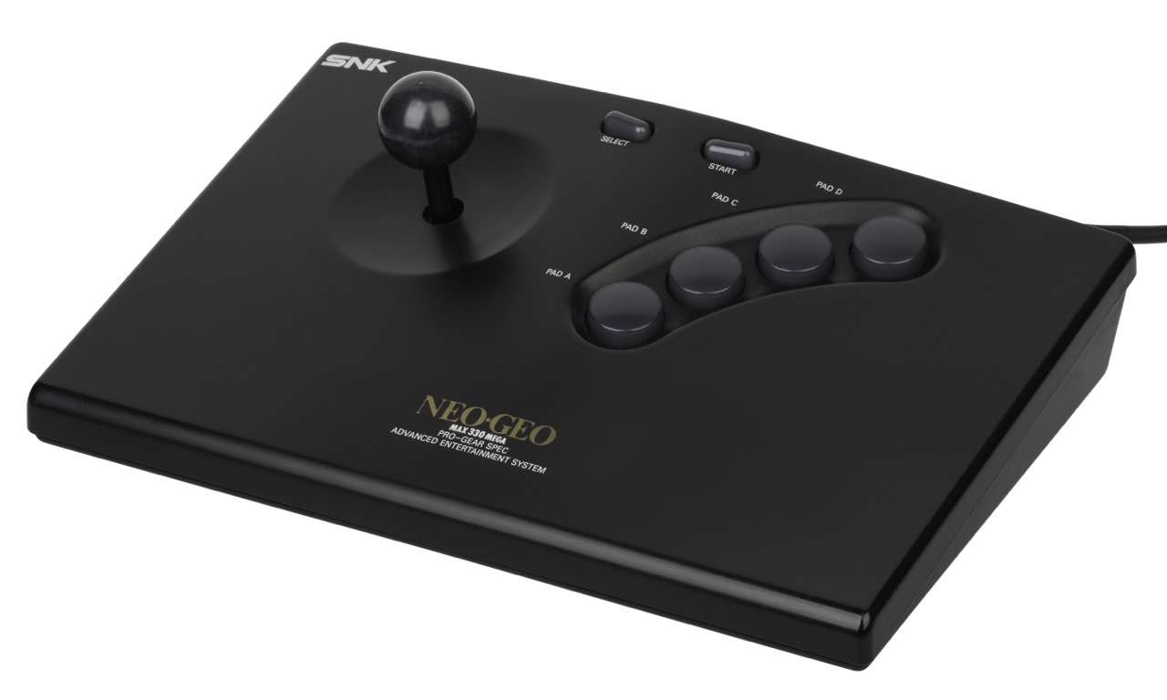Neo Geo AES console with arcade joystick controller - the home version of SNK's identical arcade hardware