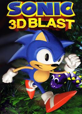 Sonic 3D Blast (1996) Mega Drive box art - isometric Sonic artwork