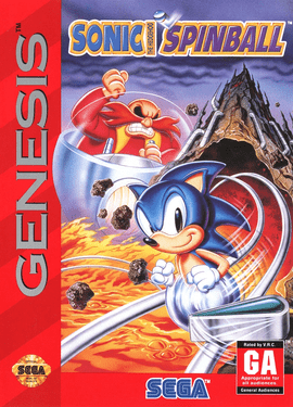 Sonic the Hedgehog Spinball (1993) Mega Drive box art