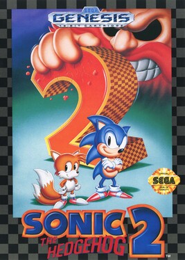Sonic 2 title screen - SONIC THE HEDGEHOG 2 with Sonic and Tails graphic