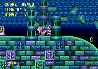 Sonic 3 and Knuckles gameplay - classic Mega Drive era