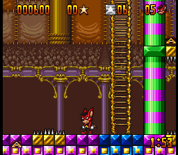 Aero the Acro-Bat SNES gameplay - circus stage