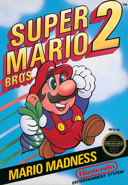Super Mario Bros. 2 (1988) - NES North American box art