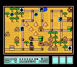 Super Mario Bros. 3 World 1 overworld map - Grass Land
