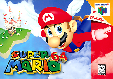 Super Mario 64 box art - the N64 3D platformer that changed gaming