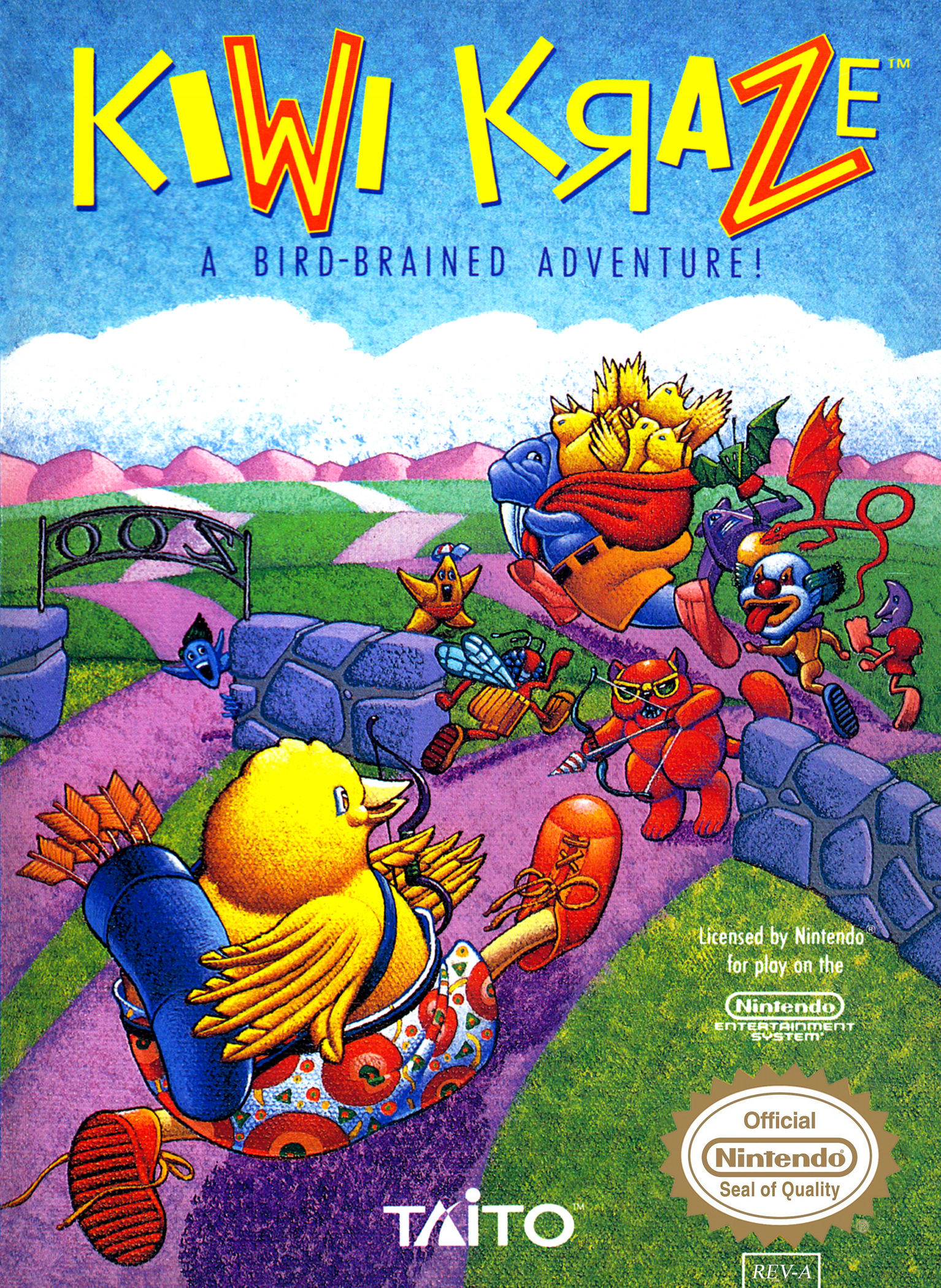 The New Zealand Story (1988) NES box art