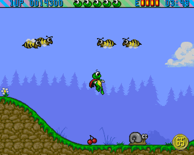 Superfrog - Amiga gameplay screenshot