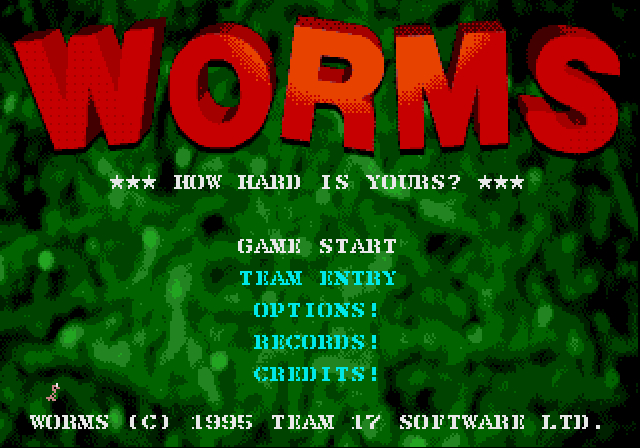Worms - Amiga title screen