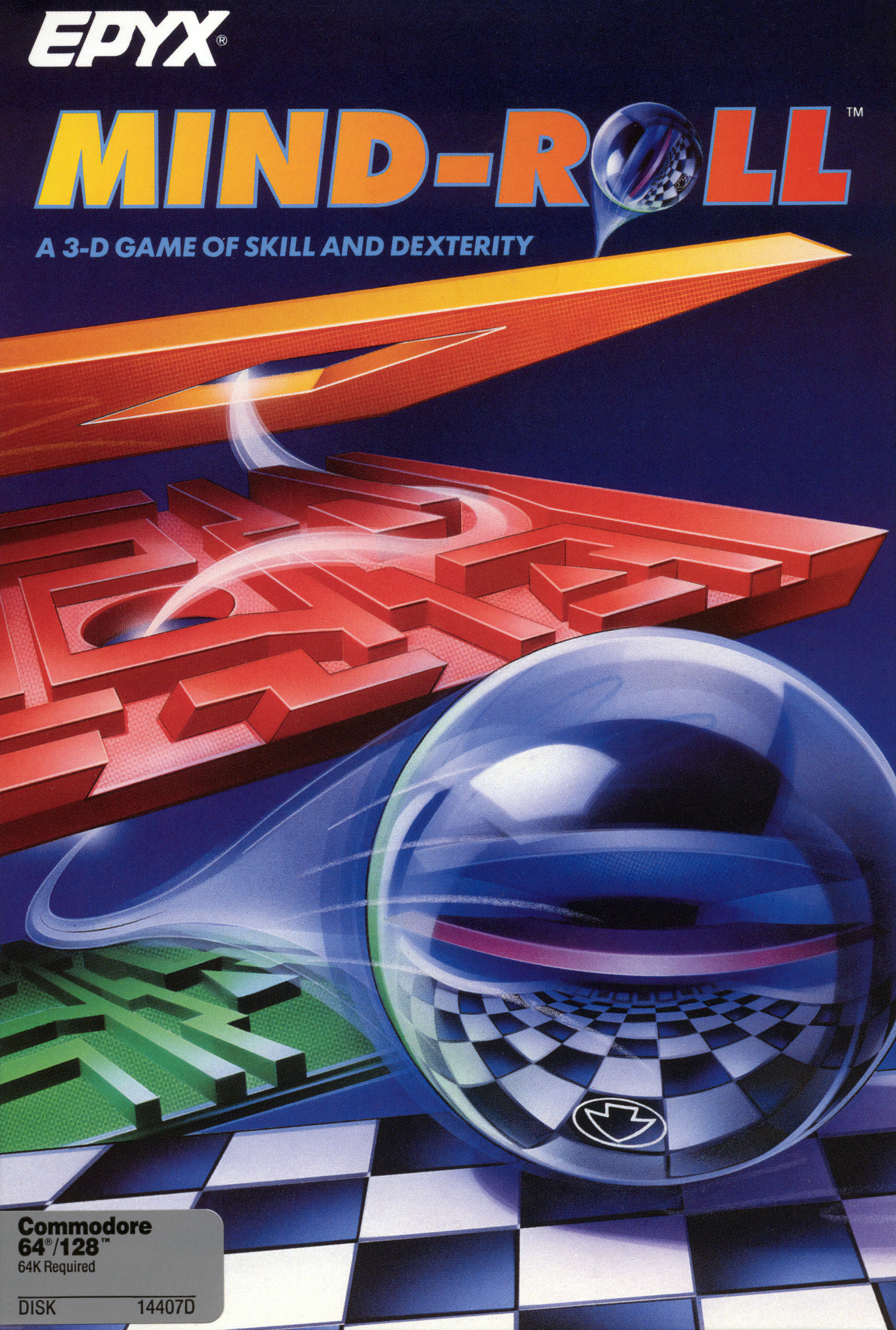 Mindroll (1988) - box art, Commodore 64