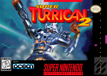 Super Turrican 2 - SNES box art, 1995