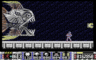 Turrican - C64 fish boss encounter