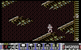 Turrican - C64 sloping platform level