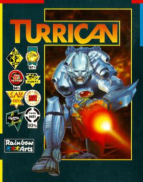 Turrican - C64 box art (1990) - Rainbow Arts