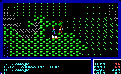 Ultima I - the earliest Sosaria, Apple II era