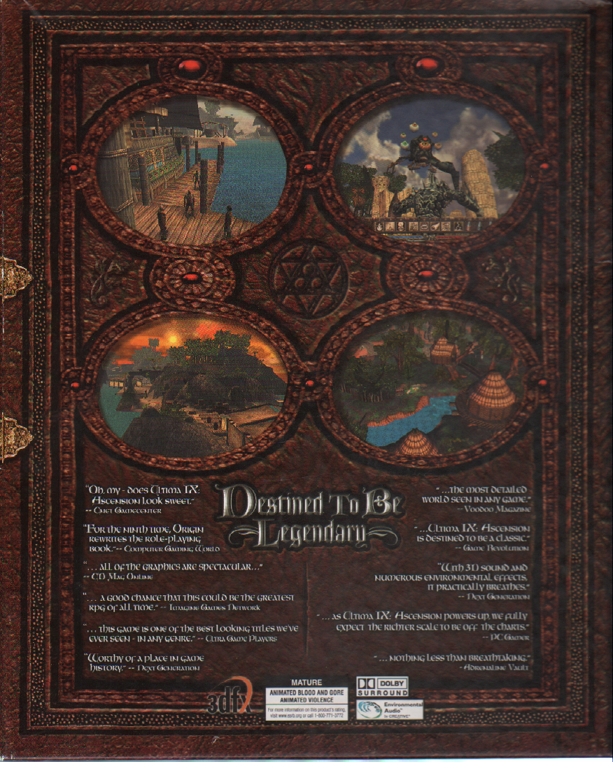 Ultima IX: Dragon Edition - back cover