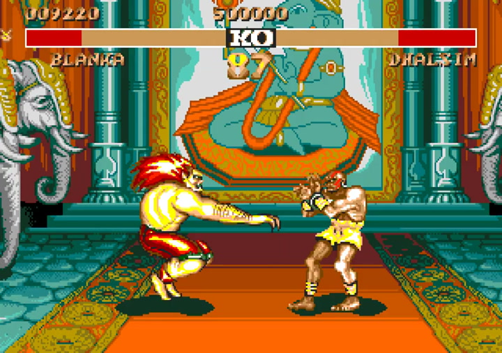 Street Fighter II Amiga gameplay - fighter versus fighter