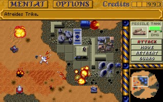 Dune II — Atreides base under construction, 1992
