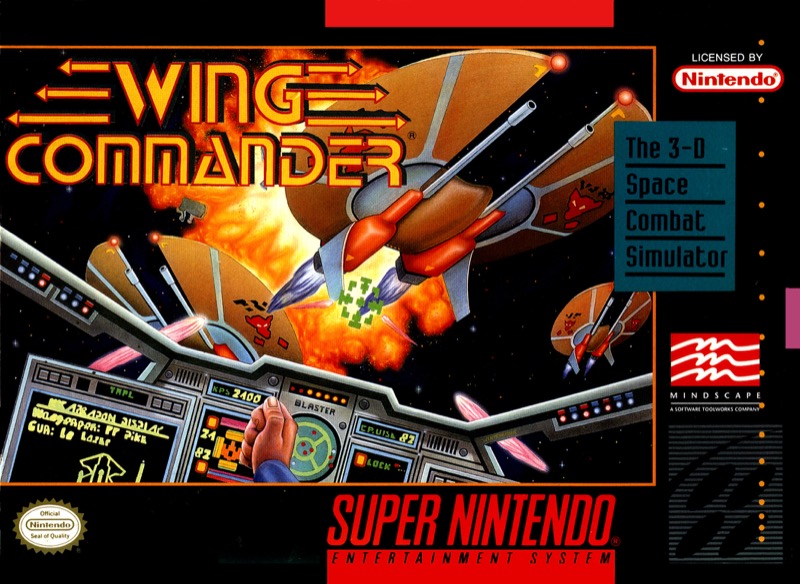 Wing Commander Super Nintendo Entertainment System box art, 1992
