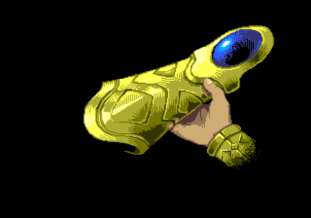 Beyond Oasis - gold armlet held aloft