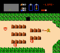 The Legend of Zelda NES overworld - Link exploring Hyrule's 128 screens