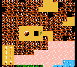 Zelda II: The Adventure of Link - Spectacle Rock side-scrolling gameplay